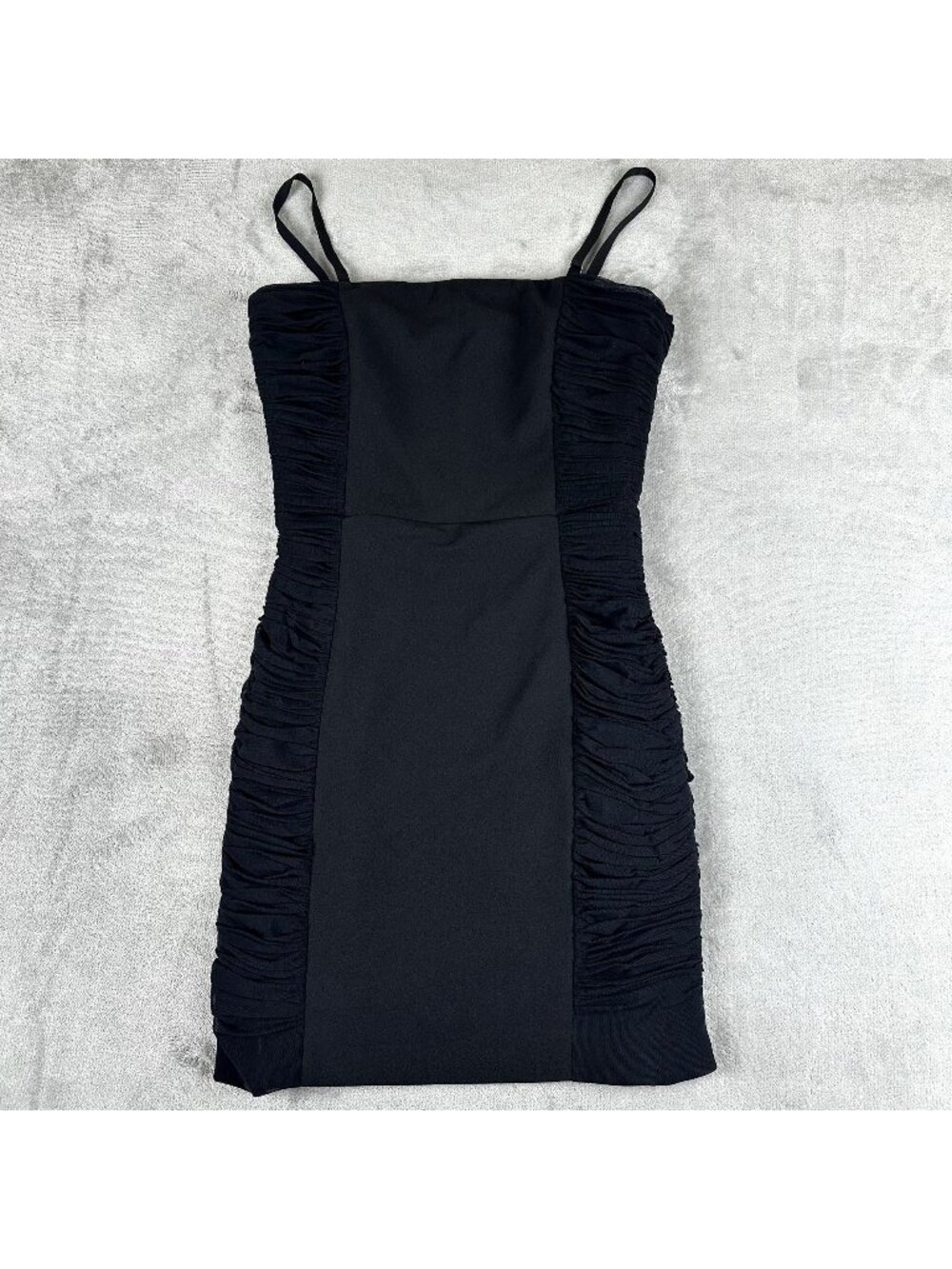 DRESS the POPULATION Little Black Dress Rouching Bodycon Mini Size Small 2/4